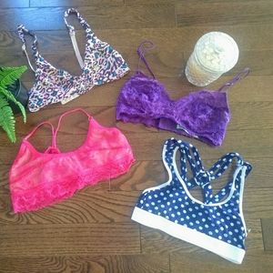 Set of 5 Honeydew Unlined Bras